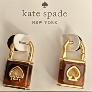 Kate Spade Gold and Brown Earrings